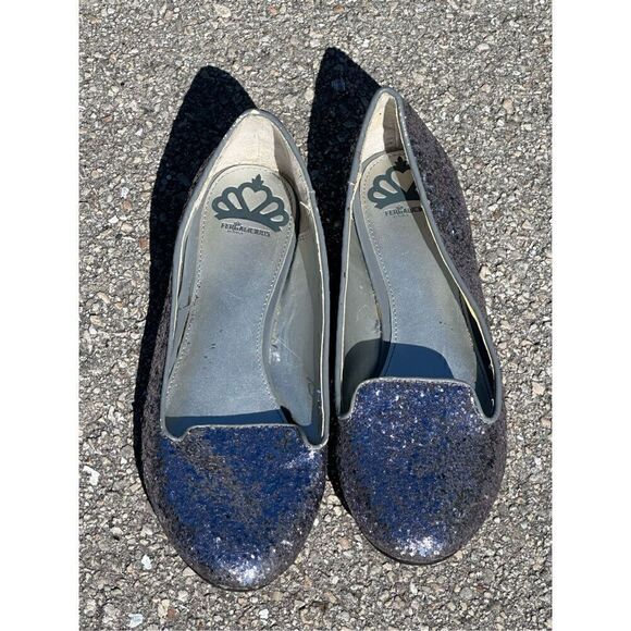 Fergalicious by Fergie Sequined Purple Gray Flats Size 9 1/2 - Picture 6 of 6